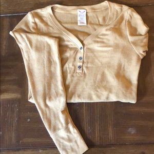 Long sleeve mustard yellow shirt